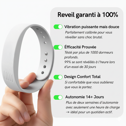Réveil Vibrant 100 % efficace - blanc